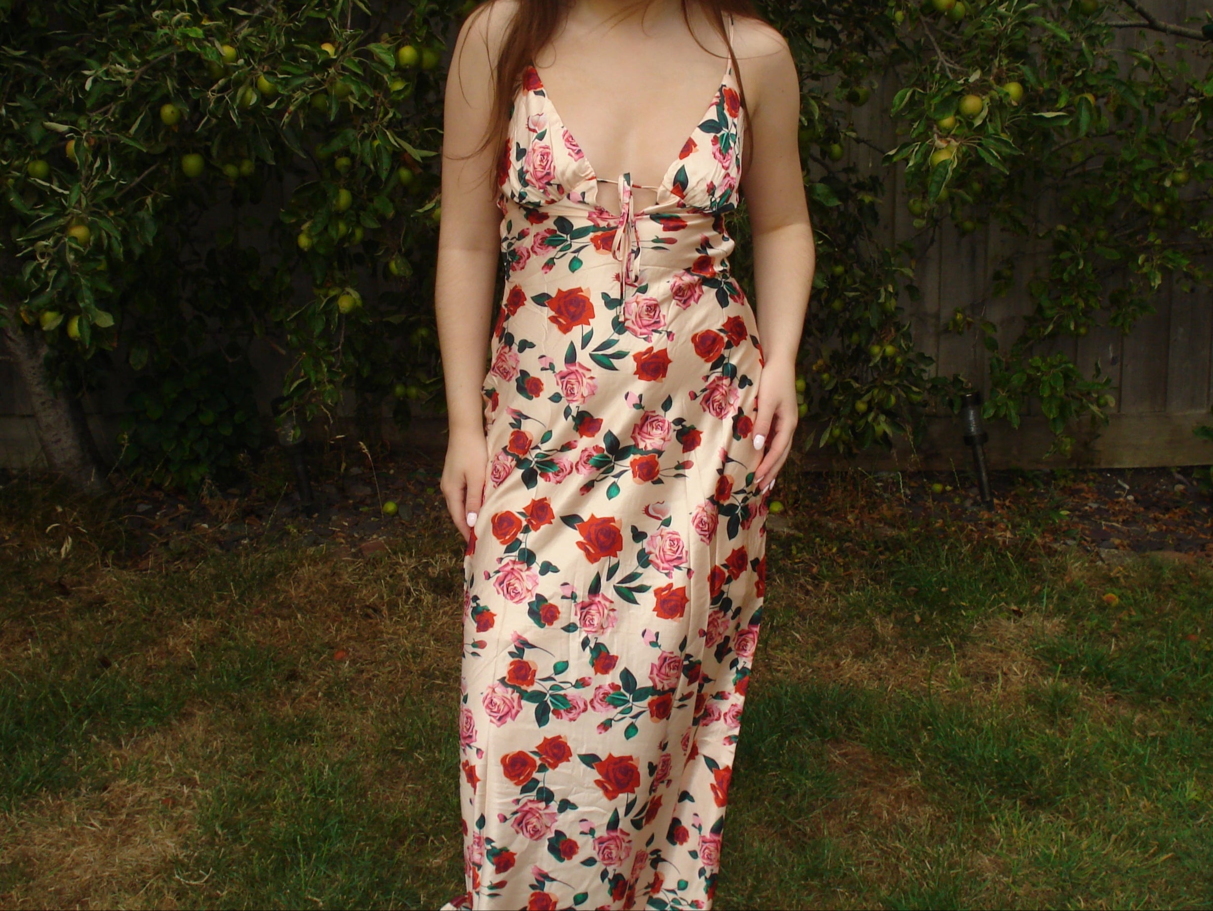 'Darcy' Rose Satin Maxi Dress