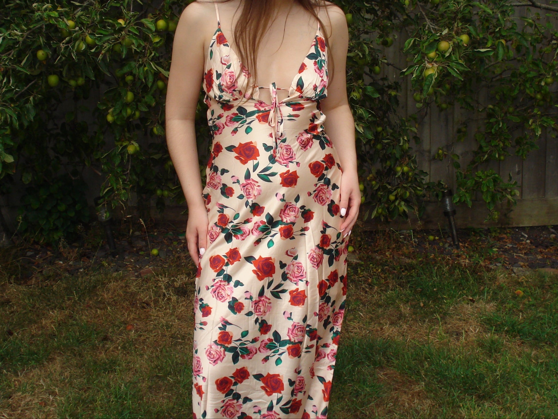 'Darcy' Rose Satin Maxi Dress