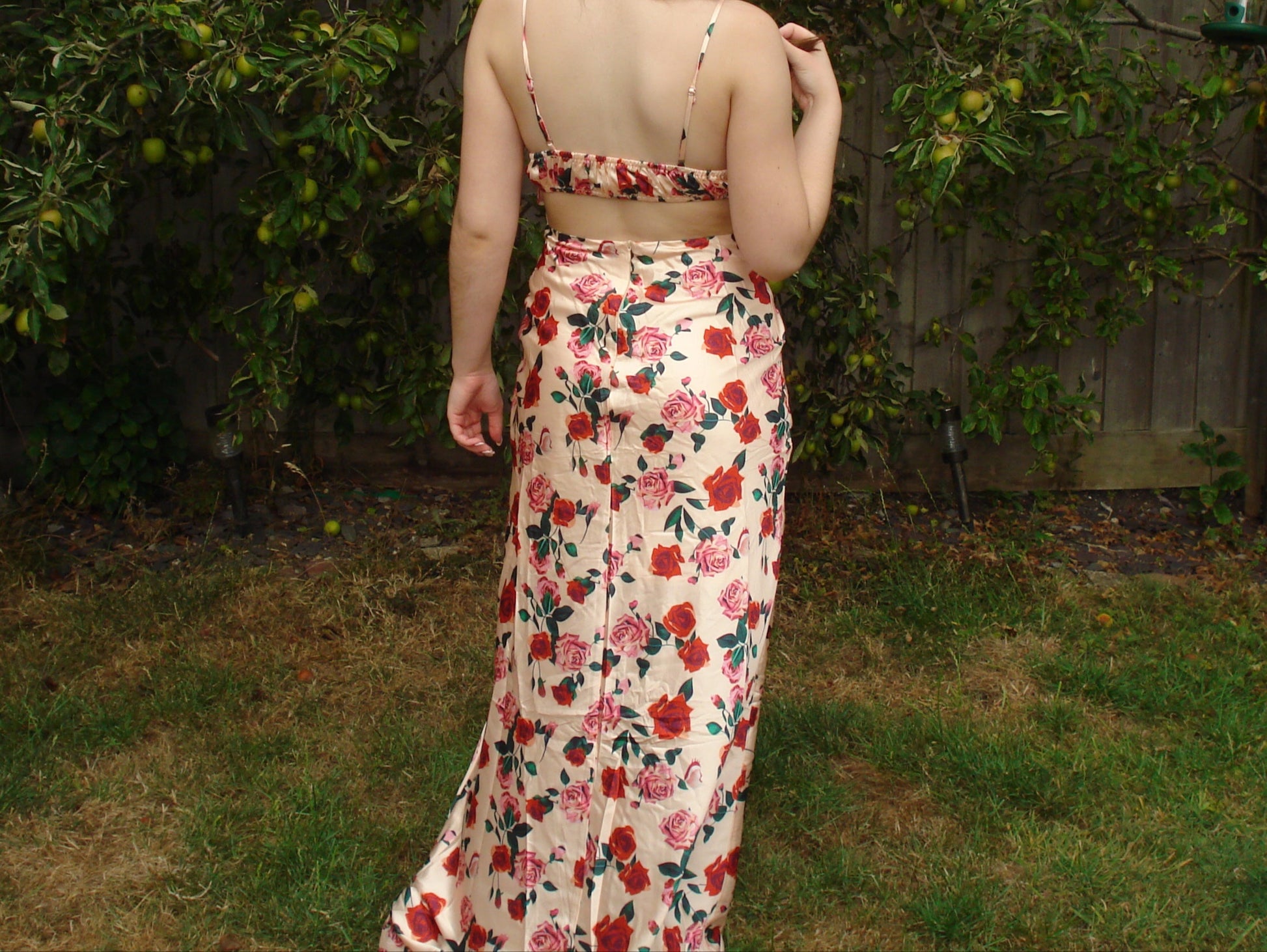'Darcy' Rose Satin Maxi Dress